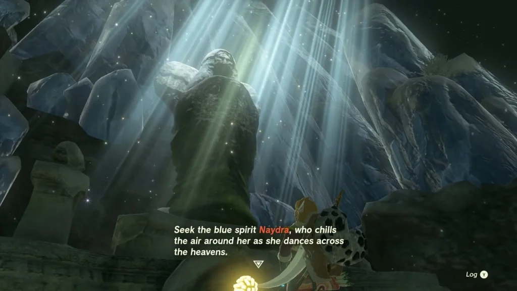 Goddess Statue of Wisdom speaking beneath the light shafts at the Spring of Wisdom Goddess Statue of Wisdom speaking beneath the light shafts at the Spring of Wisdom