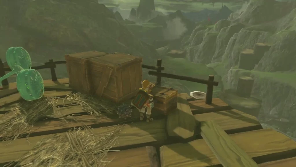 Wooden Bokoblin tower platform with crates Wooden Bokoblin tower platform with crates