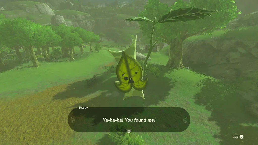 Korok greeting from the tree in the lowland forest Korok greeting from the tree in the lowland forest