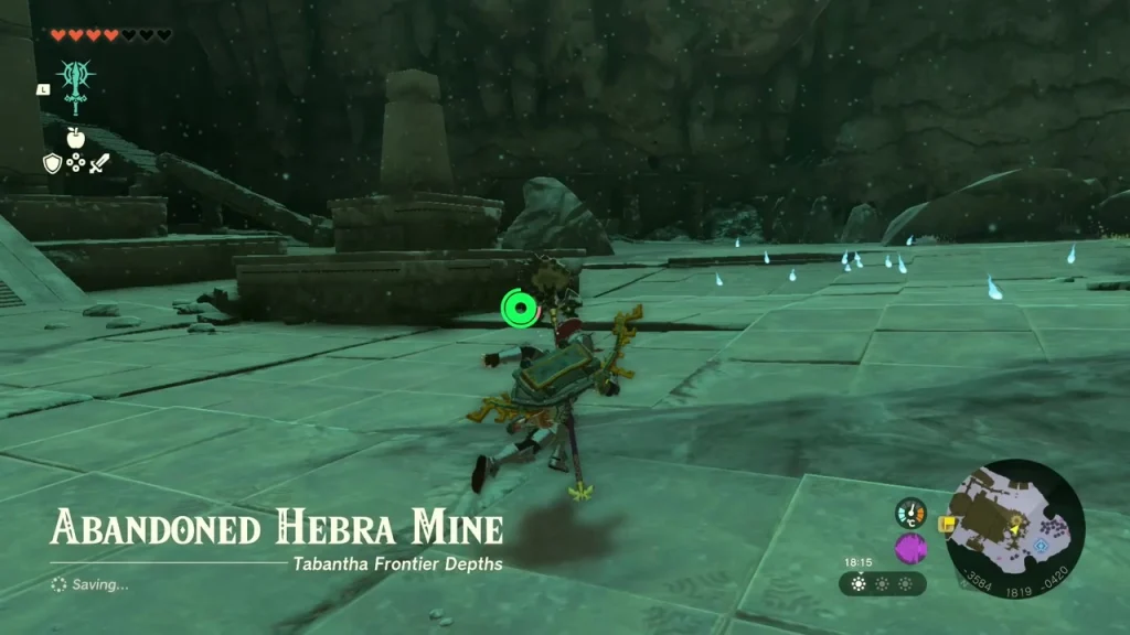 Stone plaza at the Abandoned Hebra Mine in the Tabantha Frontier Depths