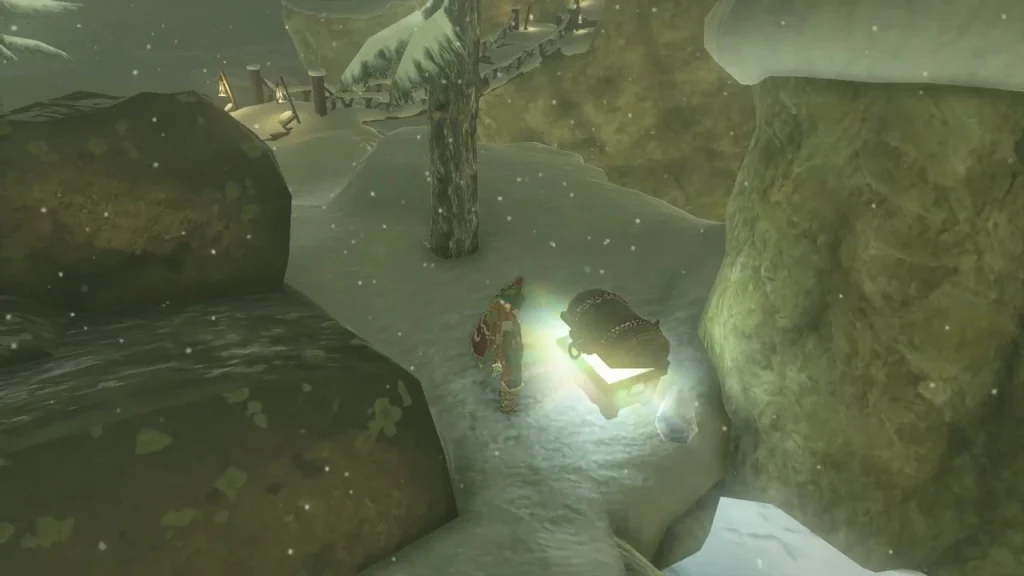 Purple Rupee reward box over the chest freed from the ice Purple Rupee reward box over the chest freed from the ice
