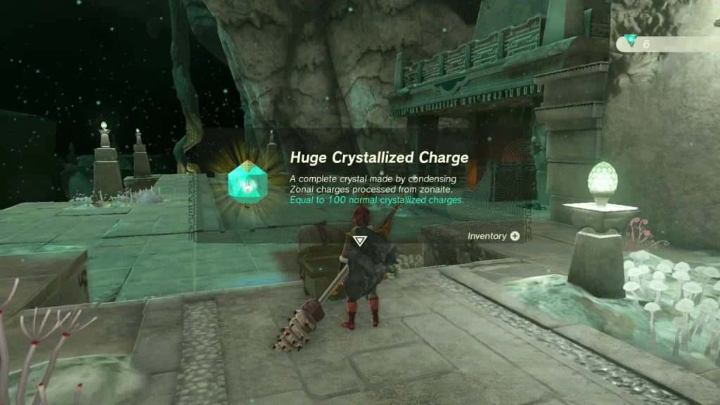 Huge Crystallized Charge from a chest on the mine platform below a lit lantern