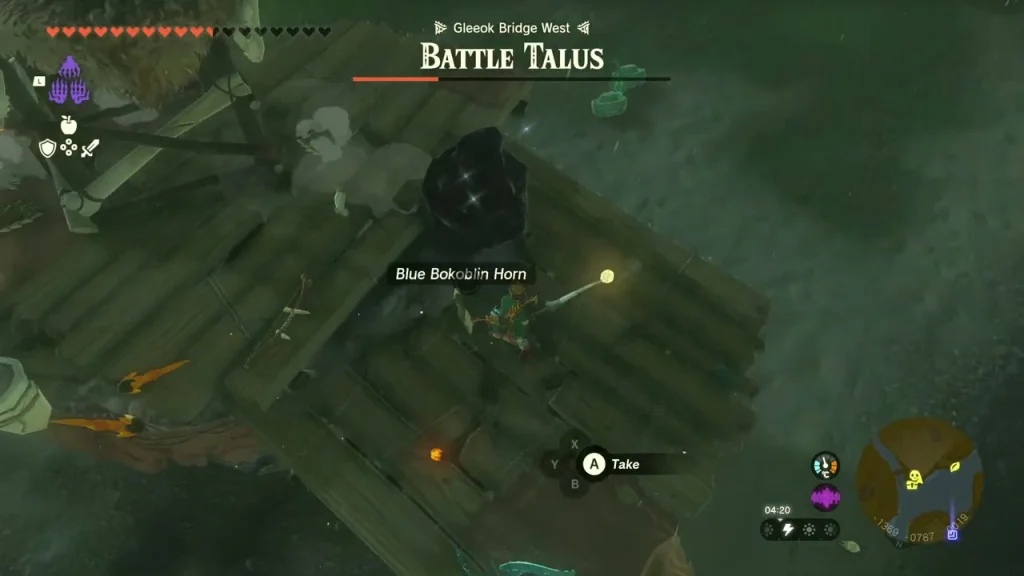 Battle Talus with a wooden camp on its back