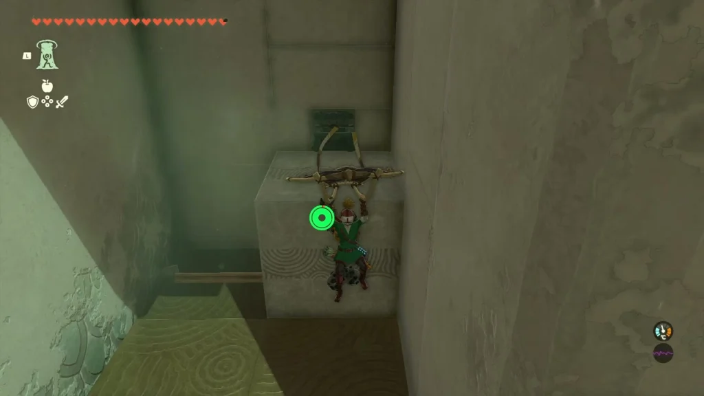 Cube altar with a ledge to Ascend through inside Sonapan Shrine