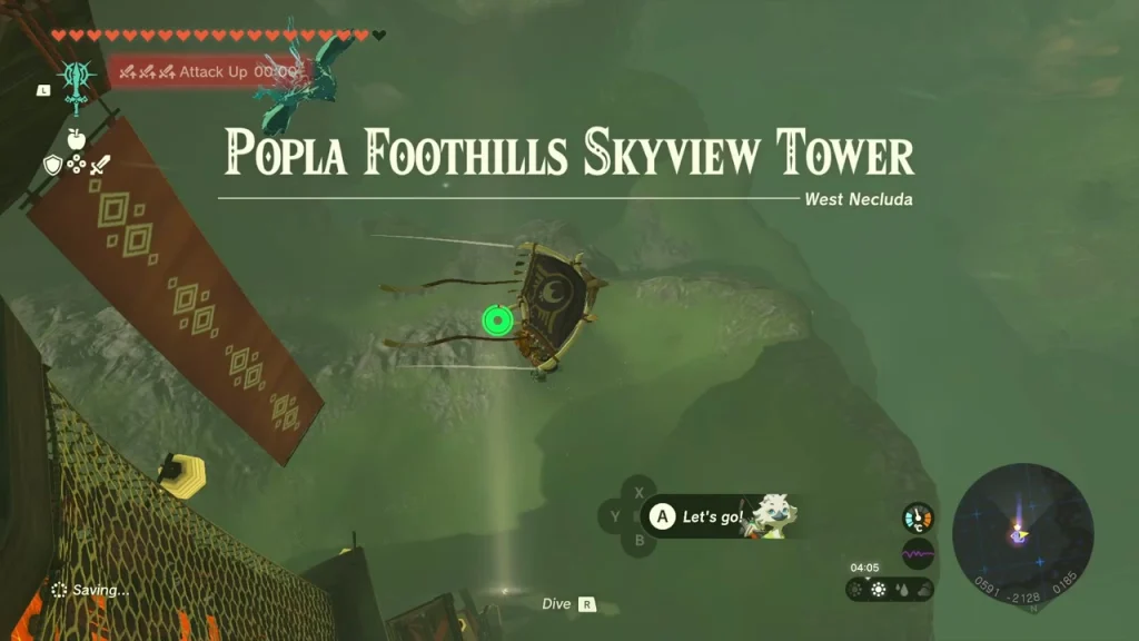 Popla Foothills Skyview Tower title over the broken tower top Popla Foothills Skyview Tower title over the broken tower top