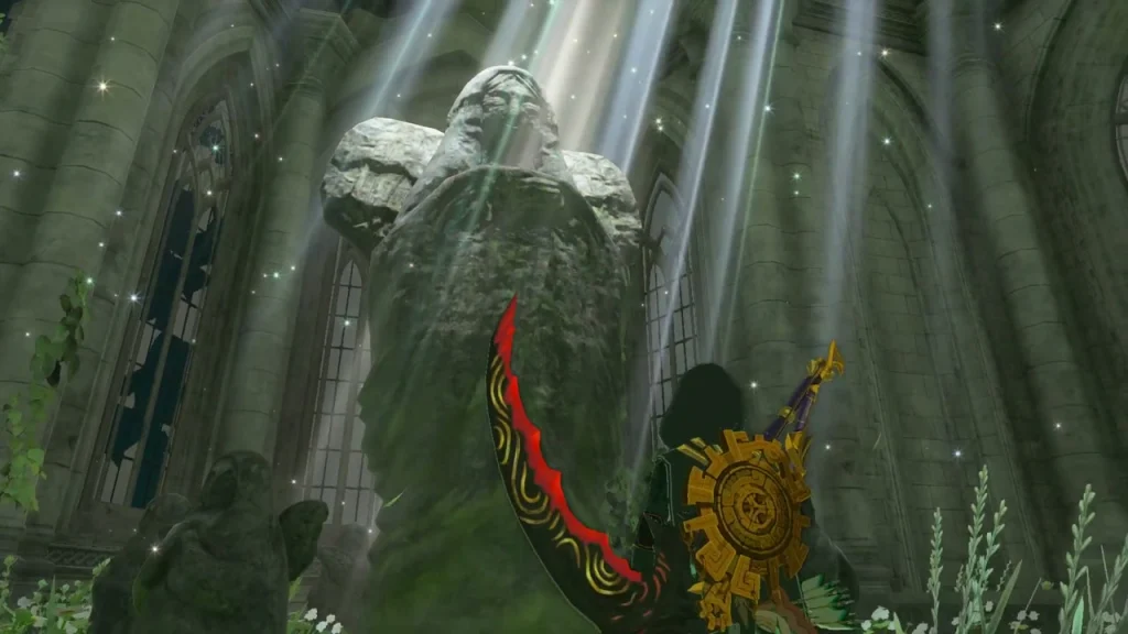 Goddess Statue lit by shafts of light in the Temple of Time Ruins Goddess Statue lit by shafts of light in the Temple of Time Ruins