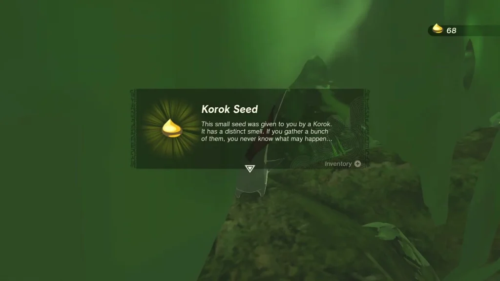 Korok Seed item box at the tree hollow Korok Seed item box at the tree hollow