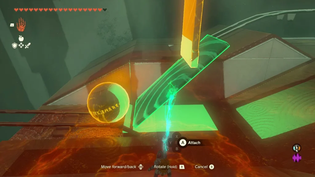 Plank joined to the paddle beside a ball and ramp Plank joined to the paddle beside a ball and ramp