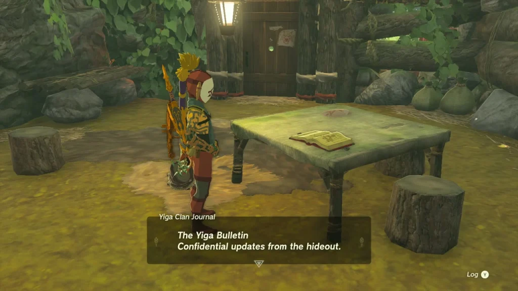 Yiga Mask worn at the hideout table with the Yiga Clan Journal Yiga Mask worn at the hideout table with the Yiga Clan Journal