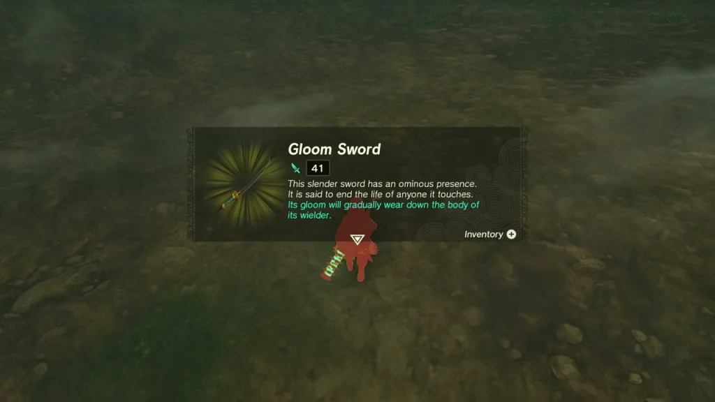 Gloom Sword item box in the dark cave Gloom Sword item box in the dark cave