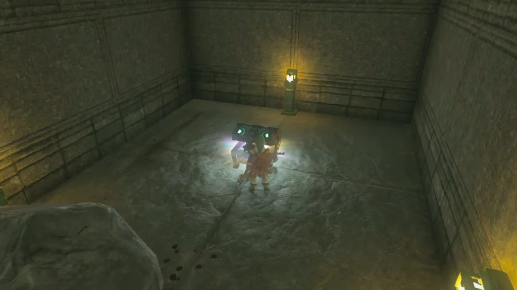 Chest in a stone chamber holding the Mighty Zonaite Longsword Chest in a stone chamber holding the Mighty Zonaite Longsword