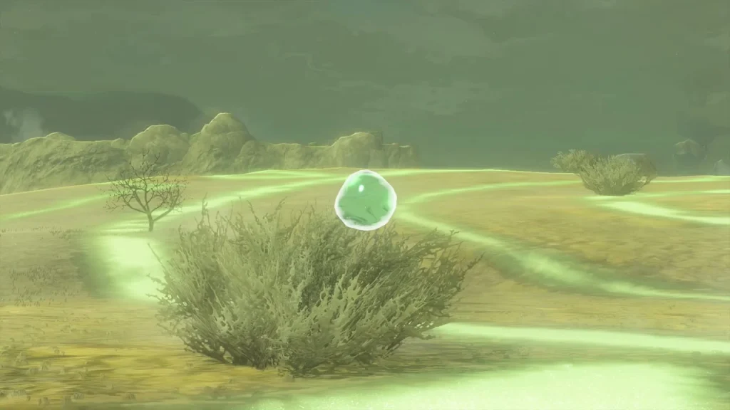Dragon's Tear orb over the geoglyph lines beside a dry bush Dragon's Tear orb over the geoglyph lines beside a dry bush