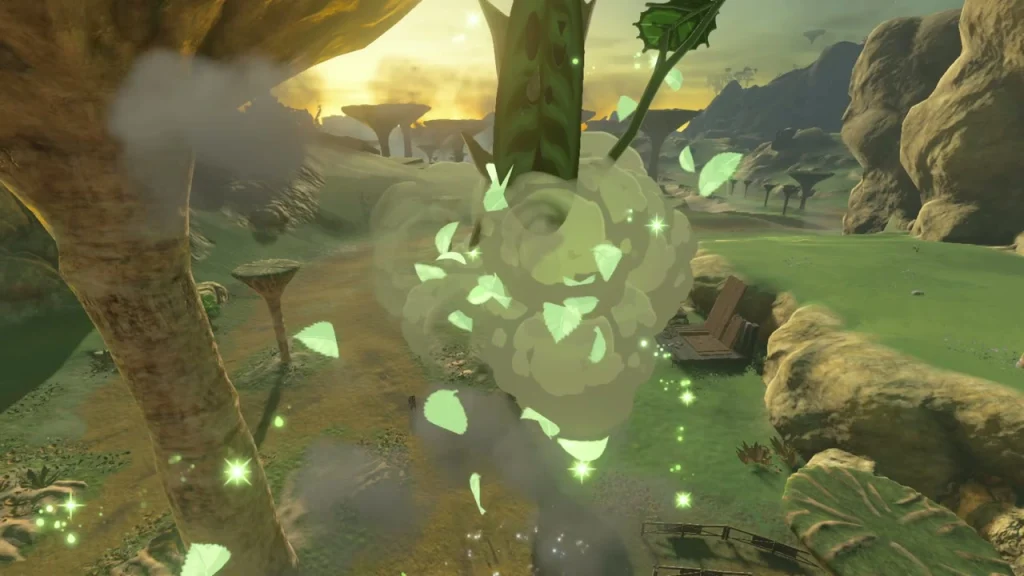 Korok Seed received on a hill above the stable