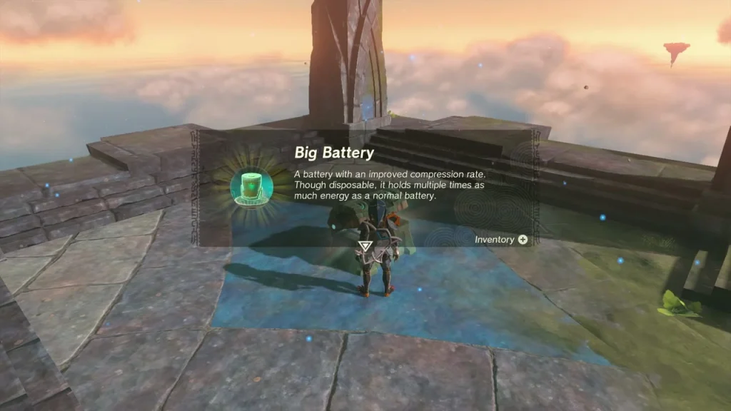Big Battery item box beside stone steps Big Battery item box beside stone steps