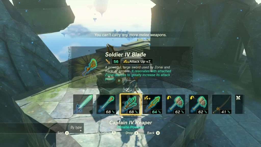 Soldier IV Blade item box at a chest on the eastern ruins Soldier IV Blade item box at a chest on the eastern ruins