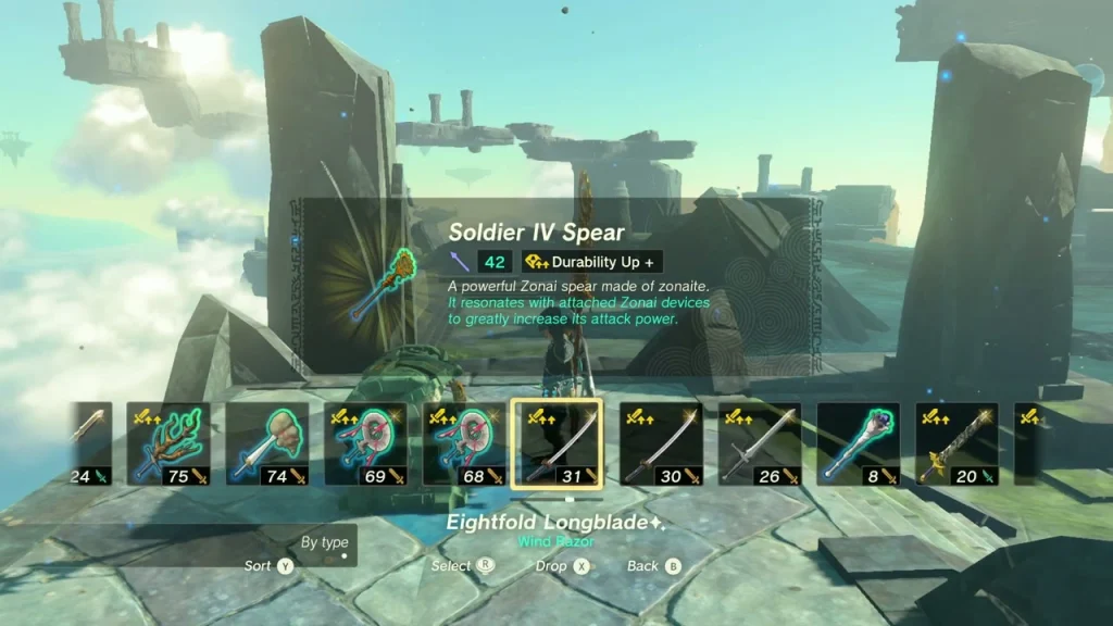 Soldier IV Spear item box over a chest on a stone floor Soldier IV Spear item box over a chest on a stone floor