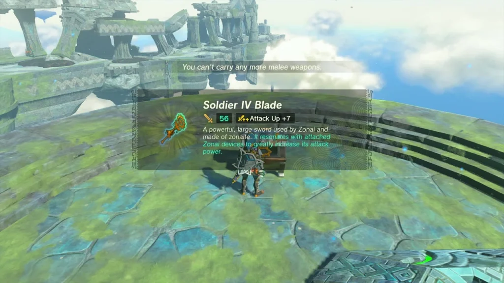 Soldier IV Blade item box on the first floating platform Soldier IV Blade item box on the first floating platform