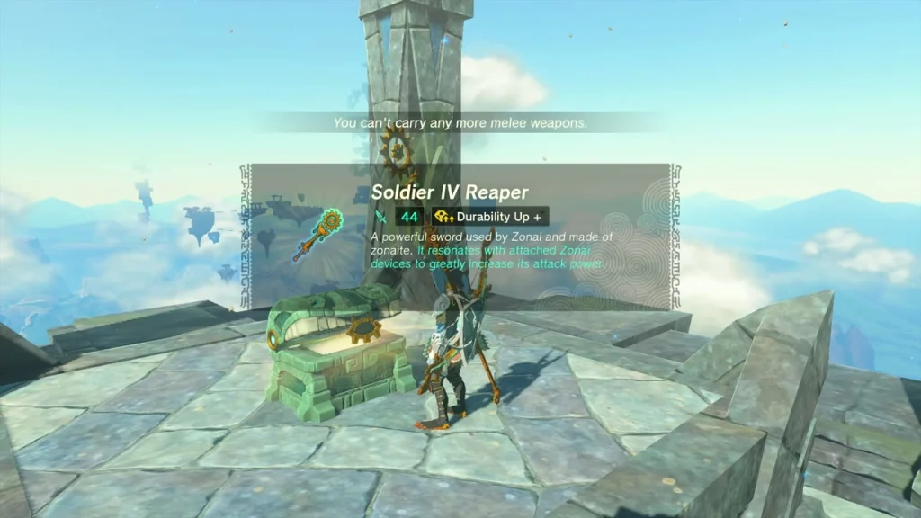 Soldier IV Reaper item box above a chest beneath a stone arch Soldier IV Reaper item box above a chest beneath a stone arch