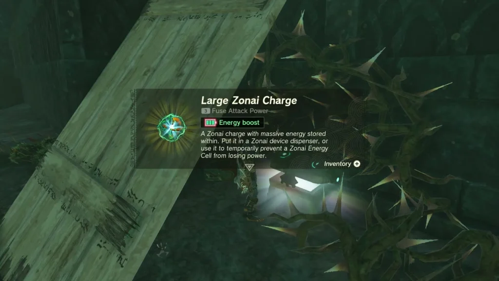 Large Zonai Charge item box in the flooded waterworks Large Zonai Charge item box in the flooded waterworks