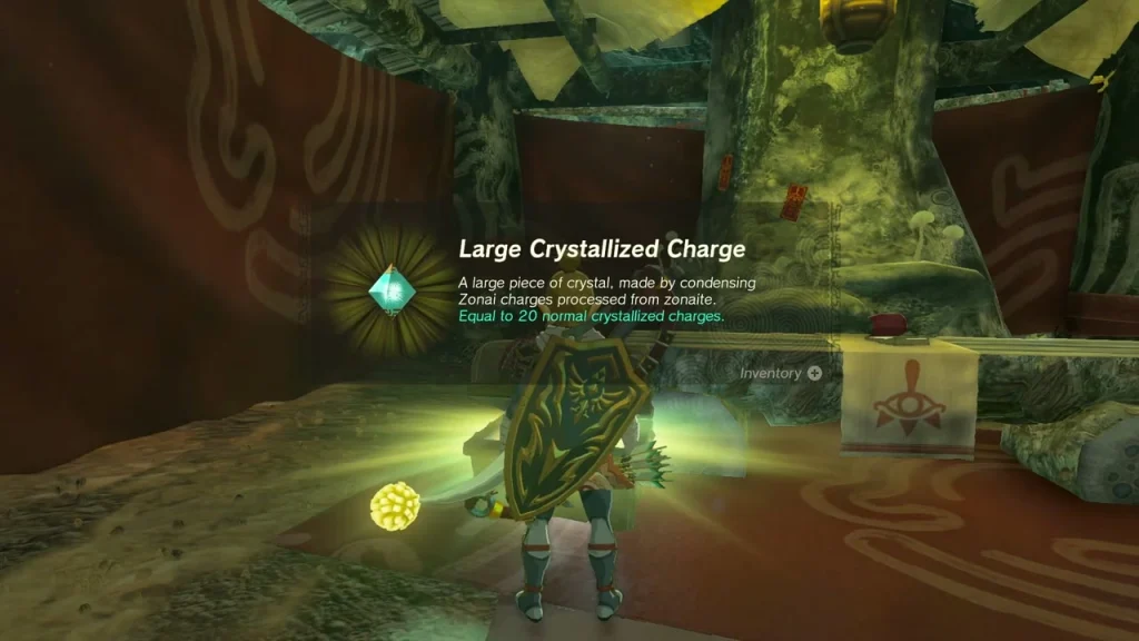 Large Crystallized Charge item box beside Yiga banners Large Crystallized Charge item box beside Yiga banners