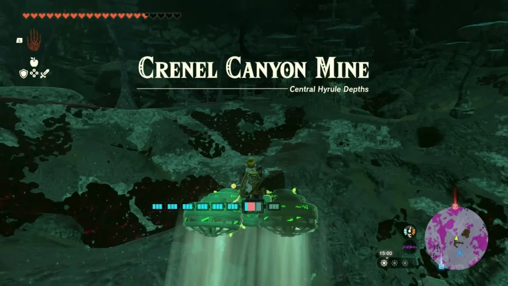 Crenel Canyon Mine sign over a dark Depths cavern passage Crenel Canyon Mine sign over a dark Depths cavern passage