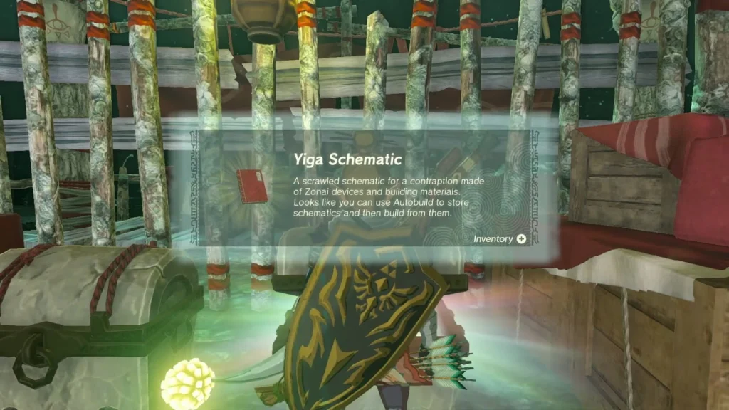 Yiga Schematic item box in a Yiga camp chest Yiga Schematic item box in a Yiga camp chest