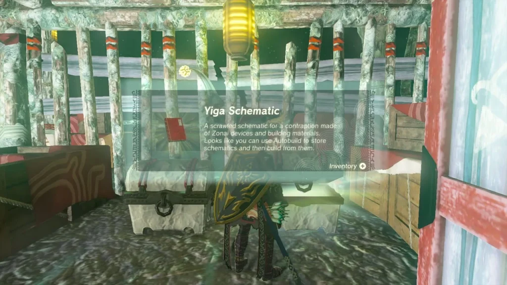 Yiga Schematic item box over a chest in a Yiga camp storeroom Yiga Schematic item box over a chest in a Yiga camp storeroom
