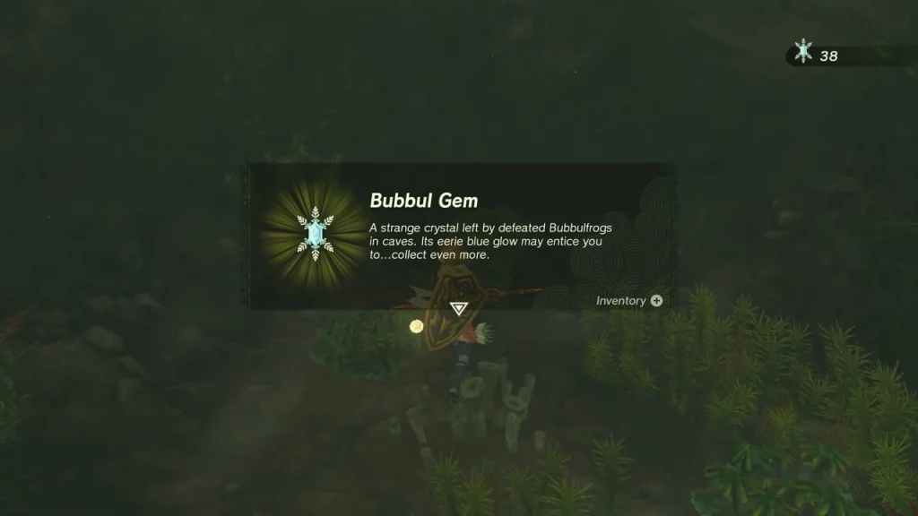 Bubbul Gem item box in the green cave undergrowth Bubbul Gem item box in the green cave undergrowth