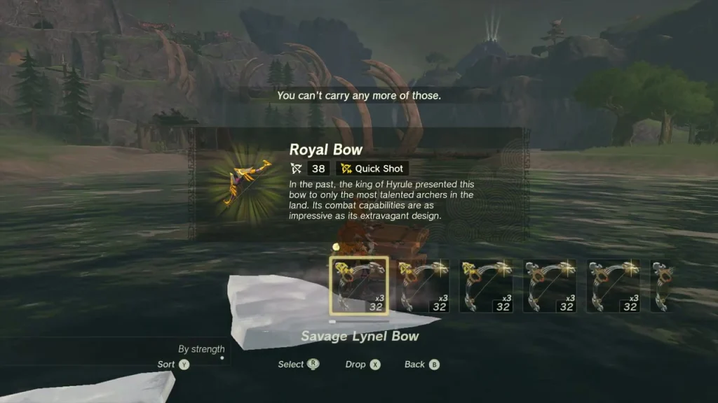 Royal Bow item box over a chest floating beside an ice slab Royal Bow item box over a chest floating beside an ice slab