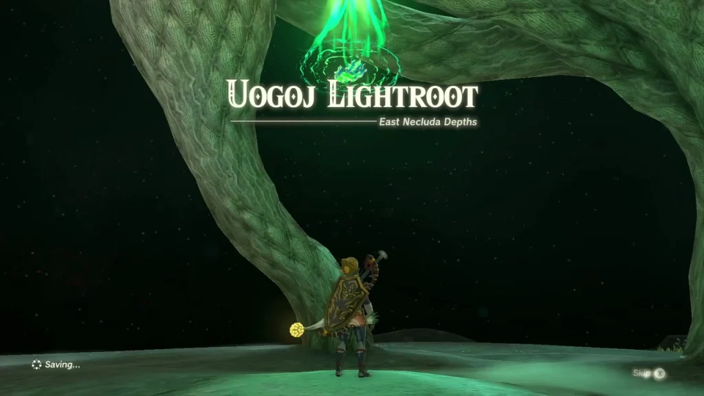 Uogoj Lightroot title above its glowing tree in the East Necluda Depths Uogoj Lightroot title above its glowing tree in the East Necluda Depths
