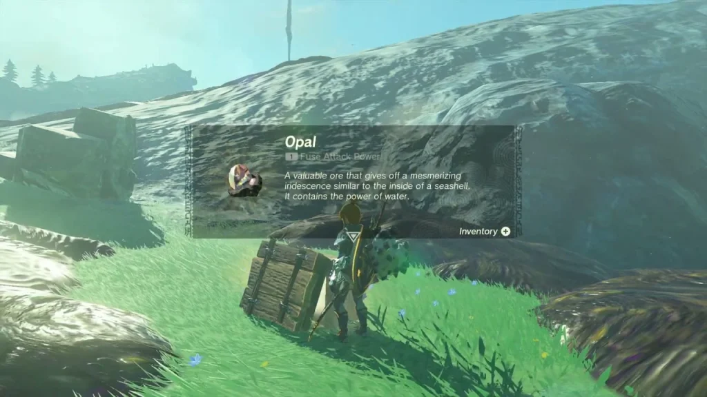 Opal item box over a chest in a grassy valley Opal item box over a chest in a grassy valley
