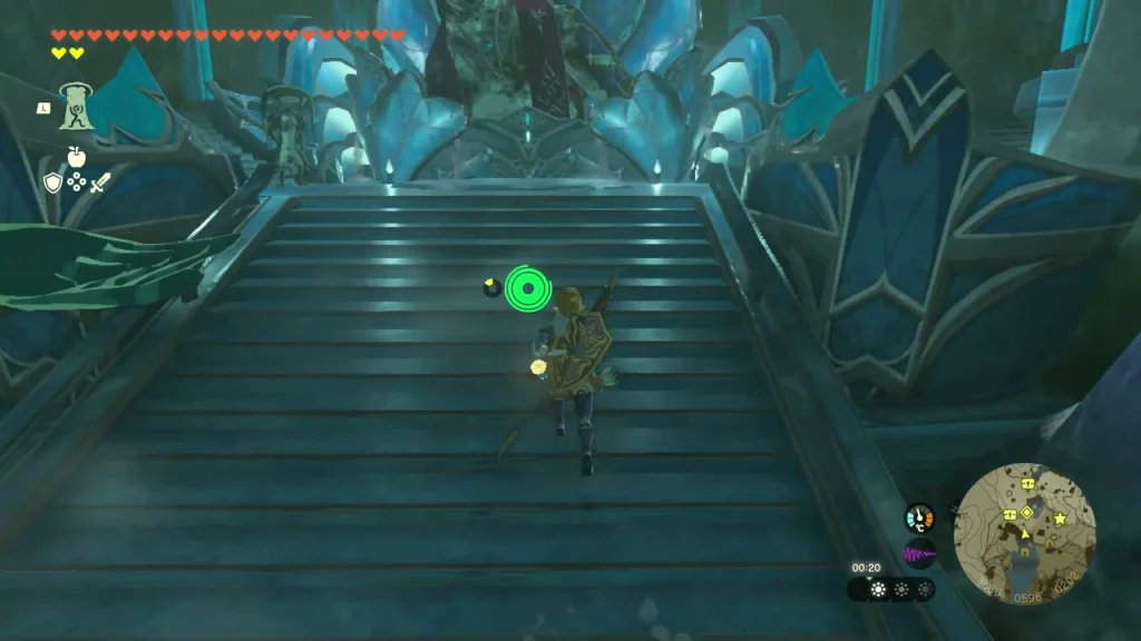 Wide crystal staircase leading up inside Pristine Sanctum Wide crystal staircase leading up inside Pristine Sanctum