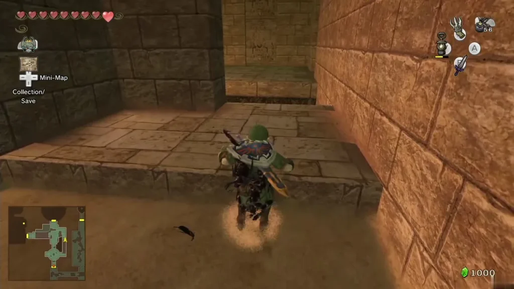 Wolf Link on sand steps in Arbiter's Grounds Wolf Link on sand steps in Arbiter's Grounds