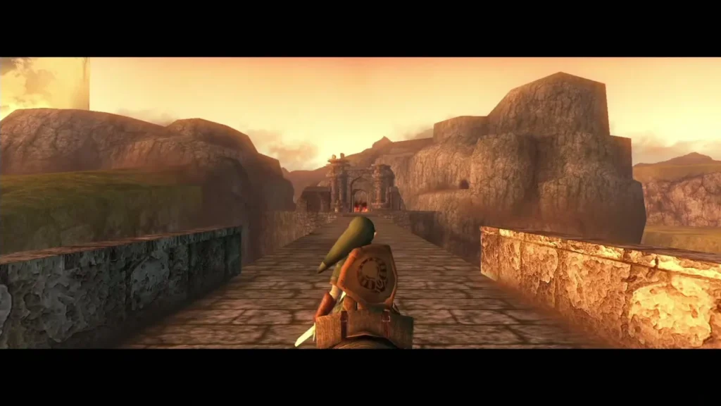 King Bulblin charging toward the burning gate on the Bridge of Eldin King Bulblin charging toward the burning gate on the Bridge of Eldin