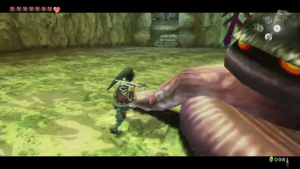 The Deku Toad pink tongue stretched out across the arena floor The Deku Toad pink tongue stretched out across the arena floor