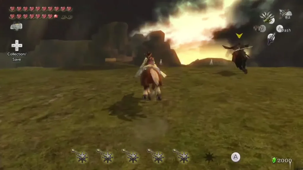 Epona galloping after Ganondorf across Hyrule Field at sunset Epona galloping after Ganondorf across Hyrule Field at sunset