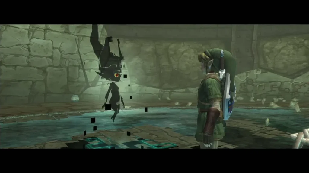 Midna appearing beside Link after the Fyrus fight Midna appearing beside Link after the Fyrus fight