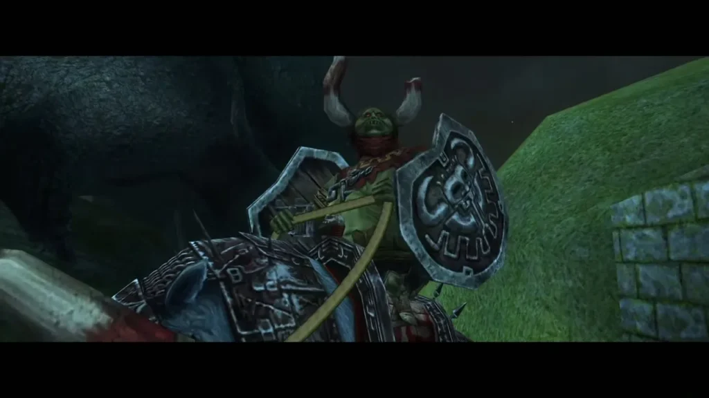King Bulblin's armored shields on the sides of his mount King Bulblin's armored shields on the sides of his mount