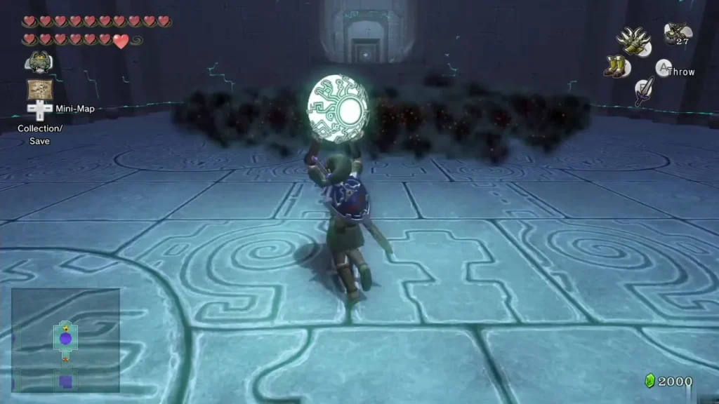 Link raising the glowing Sol overhead after defeating Phantom Zant Link raising the glowing Sol overhead after defeating Phantom Zant