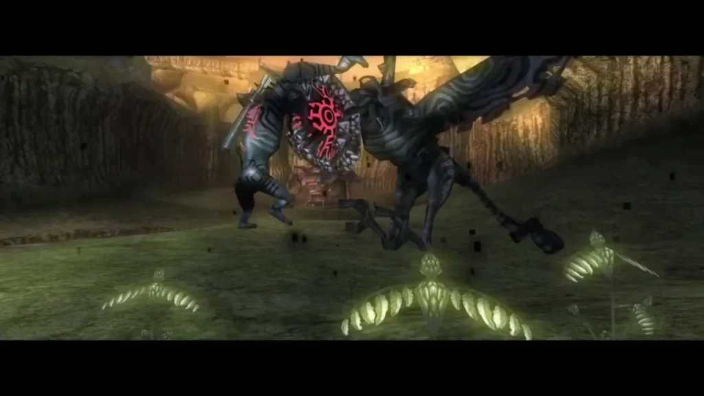 Twilit Kargarok with a red-glowing core beside a Shadow Bulblin in the field Twilit Kargarok with a red-glowing core beside a Shadow Bulblin in the field