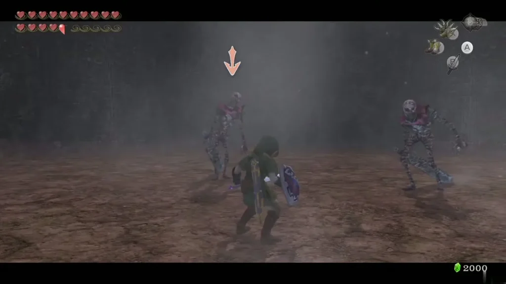 Link surrounded by Stalchildren in the fog on floor 23
