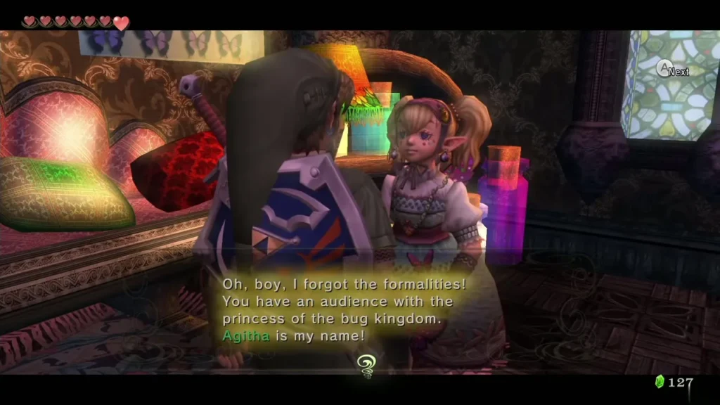 Agitha introducing herself as princess of the bug kingdom Agitha introducing herself as princess of the bug kingdom