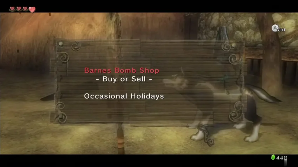 The Barnes Bomb Shop sign reads Buy or Sell with Occasional Holidays The Barnes Bomb Shop sign reads Buy or Sell with Occasional Holidays
