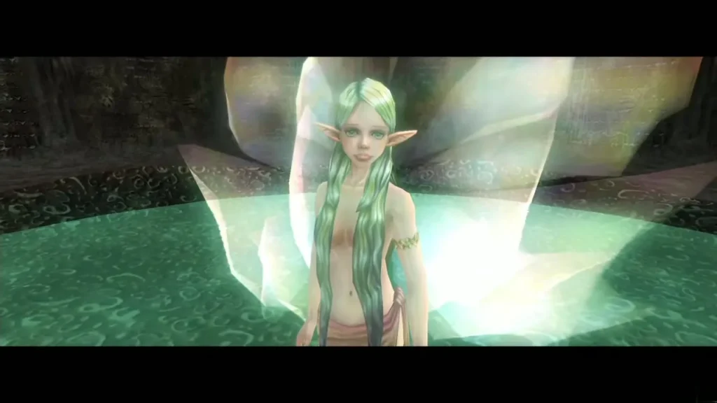 Great Fairy on floor 20 standing in her glowing wings above the pool Great Fairy on floor 20 standing in her glowing wings above the pool