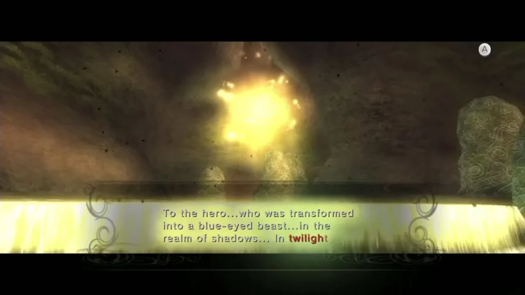 The Eldin light spirit glows above the spring as it speaks of the hero's transformation The Eldin light spirit glows above the spring as it speaks of the hero's transformation