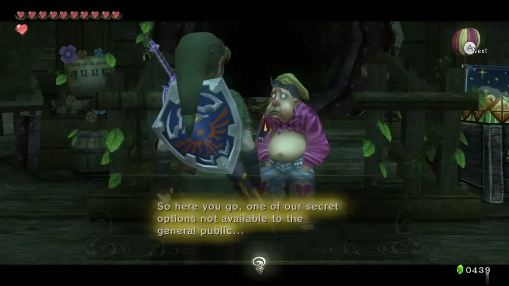 Fyer on the Lake Hylia bridge offering a secret option not open to the public Fyer on the Lake Hylia bridge offering a secret option not open to the public