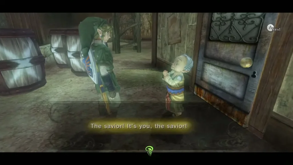 Impaz greeting Link as the savior in Hidden Village Impaz greeting Link as the savior in Hidden Village