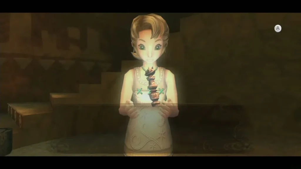 Ilia holding the wooden statue as her memory begins to return Ilia holding the wooden statue as her memory begins to return