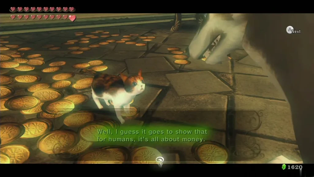 Jovani's calico cat sitting among gold coins Jovani's calico cat sitting among gold coins