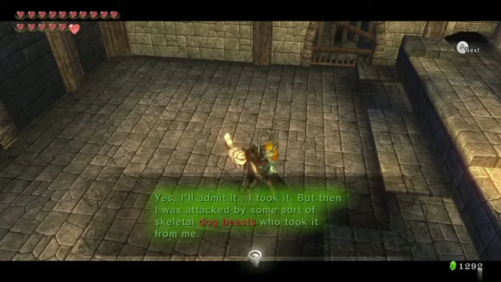 Louise admitting she took the wooden statue, with a skeletal dog beast blamed Louise admitting she took the wooden statue, with a skeletal dog beast blamed